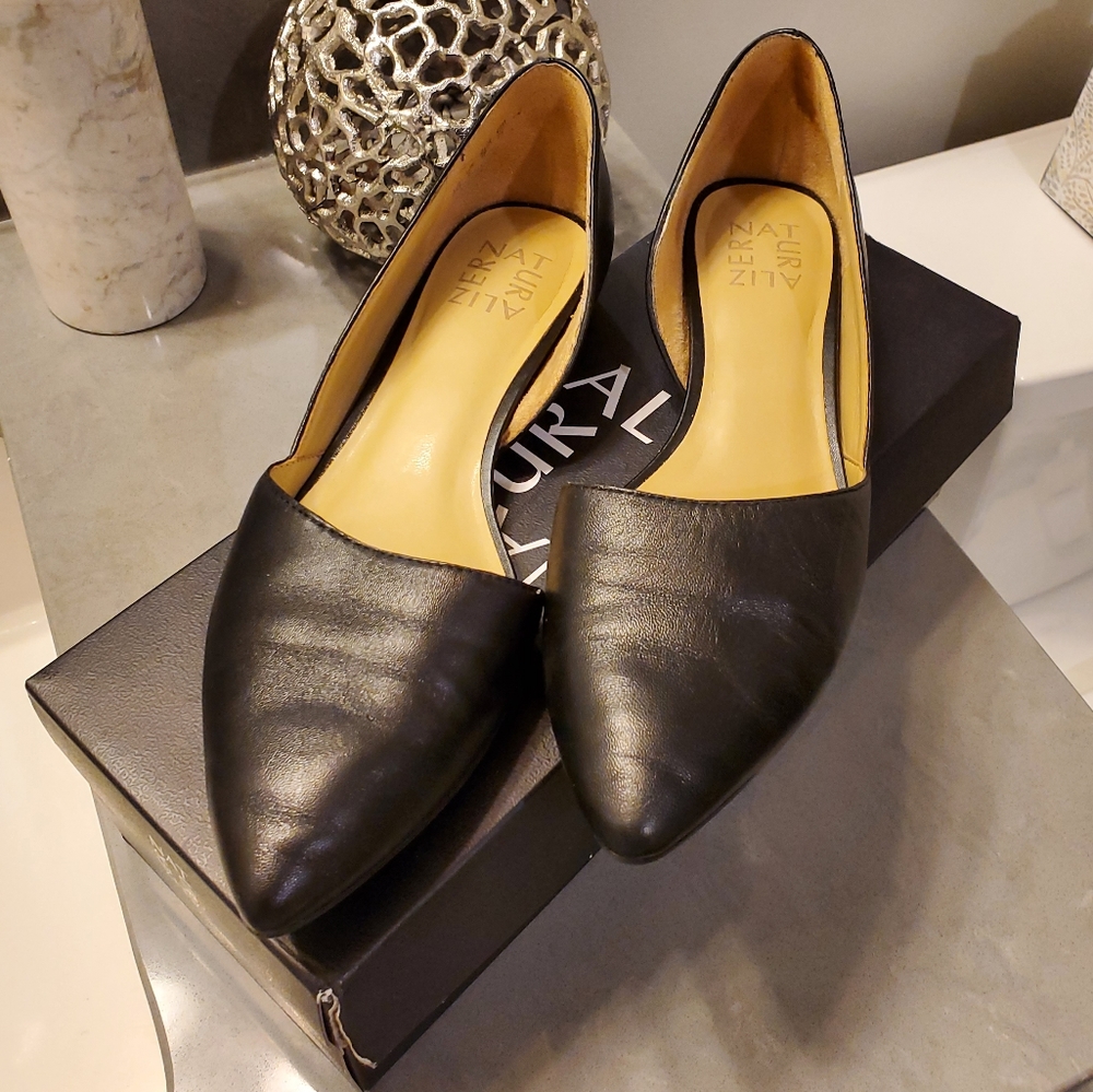Leather flats